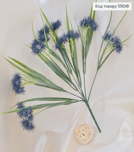 Искусственная зелень колючка темная из 7 веточек 31 см. 551018 фото 1