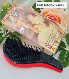 Щетка для волос, Spazzola (тангл тизер), Красно-Черная, маленькая(15*6), качественный Китай 300136 фото