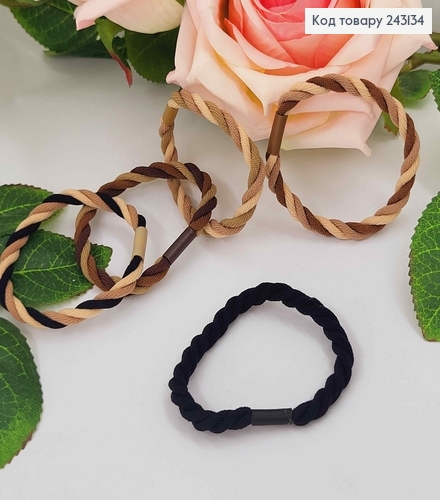 Резинка плетеная трехцветная, 5,5см, цвета в ассорт. 243134 фото 1