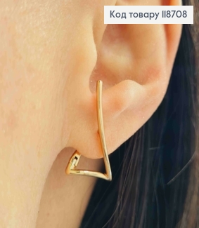 Серьги "Экстравагантные", 2,4 см, английская застежка, Xuping 18K 118708 фото