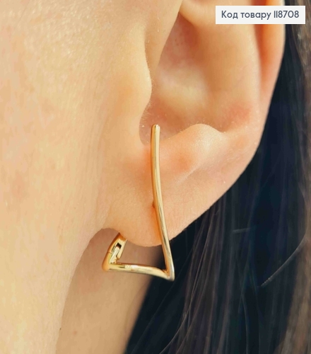 Серьги "Экстравагантные", 2,4 см, английская застежка, Xuping 18K 118708 фото 1