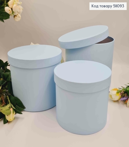 набор коробок, 3шт. ГОЛУБНОГО цвета 17,5*20,5см, 16*18,5см, 14*16,5см 511093 фото 1
