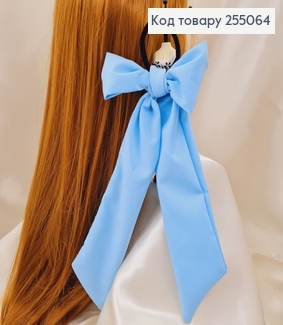 Резинка 5см  Твилли Бант голубой , длинный 9*27см( (ручная работа,Украина) 255064 фото