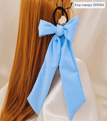 Резинка 5см  Твилли Бант голубой , длинный 9*27см( (ручная работа,Украина) 255064 фото 1