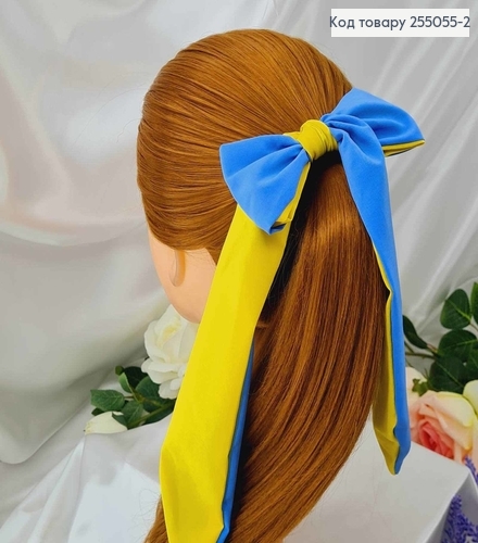 Резинка 5см, Твилли, Бант желто-голубой 12*28см, (ручная работа,Украина) 255055-2 фото 1