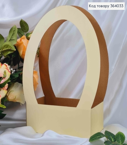 Сумочка флористическая, Желтого цвета, картонная складная, 22*11,5*37см. 364033 фото 1