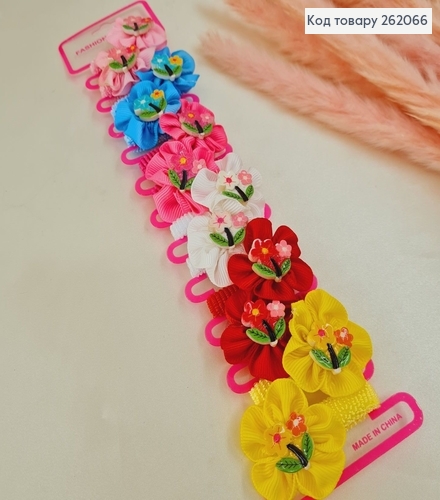 Резинка детская цветная Солнишко с цветочком 12 шт / уп. 262066 фото 1