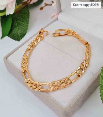 Браслет плетение картье, длина 21см, ширина 7мм, Xuping 18К. 150981 фото 1