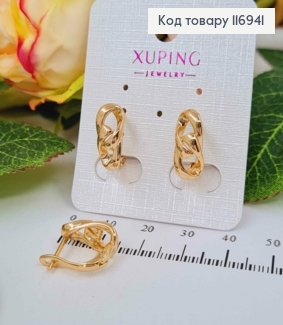 Серьги "Цепочка", 1,5см, англ. зам. Xuping 18K 116941 фото