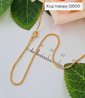 Цепочка квадратная Якорное плетение, 1мм, длина 45см, Xuping 18К 121500 фото