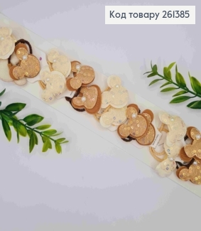 Набор резинок (20шт) "Мини Маус" с жемчужиной и пайетками,Пастельные цвета, резинка3см, МиниМаус3,5см 261385 фото