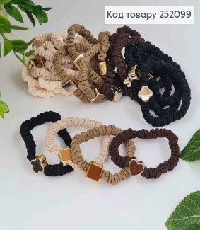 Резинка жатка, 6,5см, з різними бусинками кольори в асорт. 252099 фото