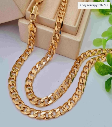 Цепочка Панцирное плетение, ширина 6мм, длина 55см, Xuping 18К 121730 фото 1