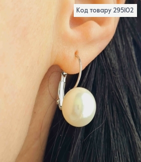Серьги с жемчужками, 1,2см 295102 фото
