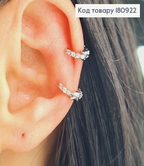 Сережки родовані на хрящ ( кафи) Котик  Xuping  180922 фото