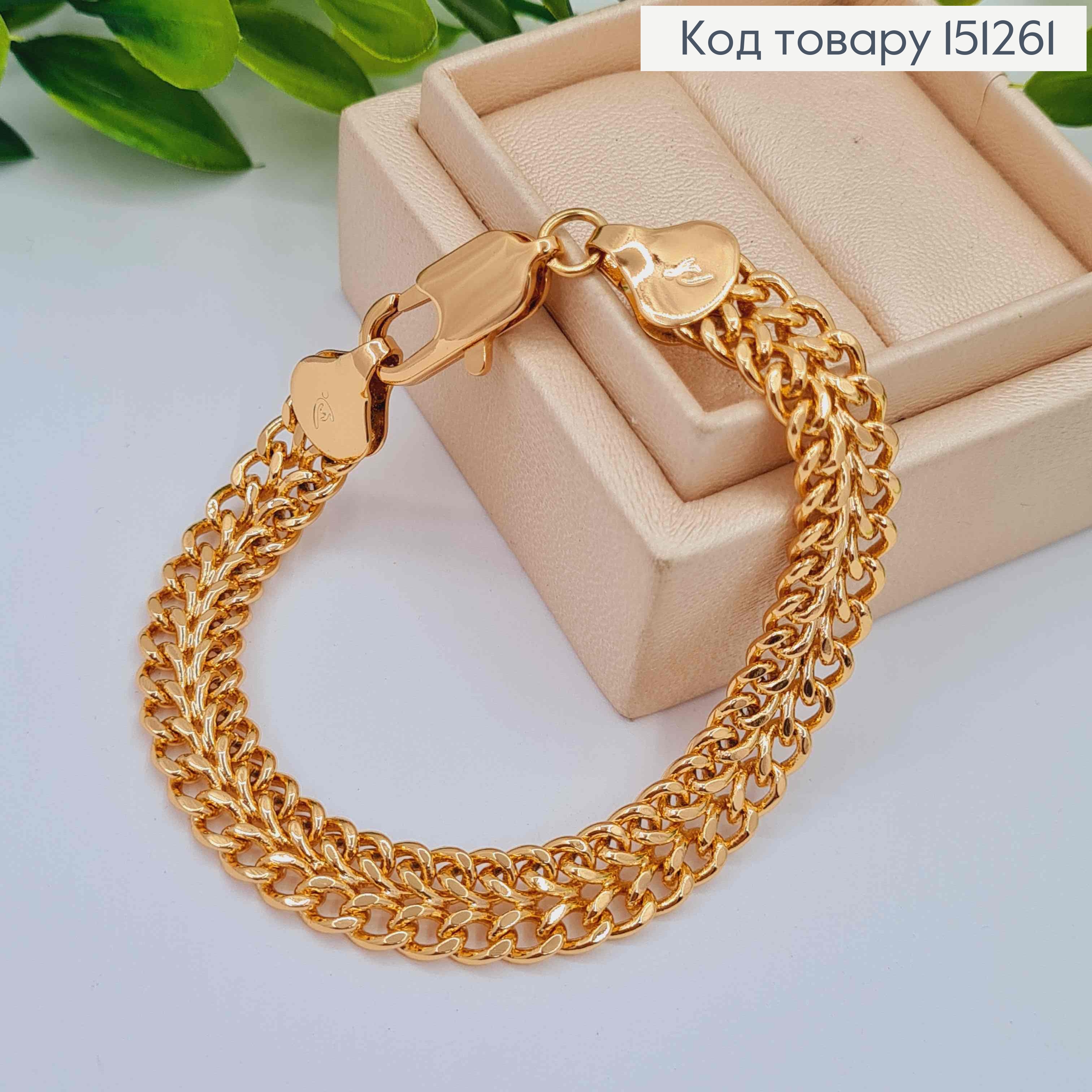 Браслет плетение ПИТОН, ширина 9мм, длина 19см, Xuping 18К. 151261 фото 2