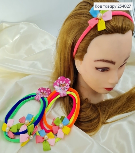 Пов'язка - резинка  кольорова 3 шт/уп. в асор. 254027 фото 1