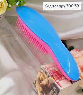 Щетка для волос, Spazzola (тангл тизер), Голубовато-Розовая, большая(8*21), качественный Китай 300139 фото