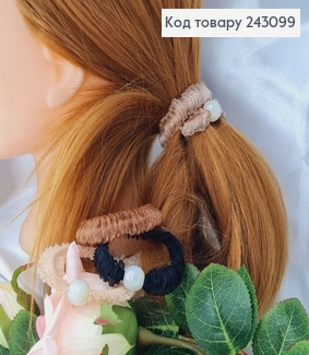 Резинка з перлинкою в асорт., 5см 243099 фото