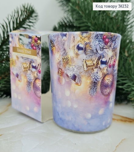 Аромасвечка стакан BISPOL Рождественское время 100 г/22 часов, 72s-01 322023 фото 1