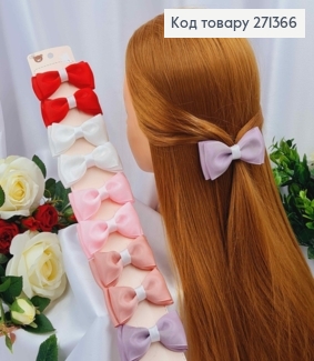 Набор детских заколок (10шт) БАНТИК репс 4см, размер 8*4см, цвета в ассорт. 271366 фото