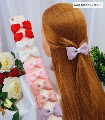 Набор детских заколок (10шт) БАНТИК репс 4см, размер 8*4см, цвета в ассорт. 271366 фото 1