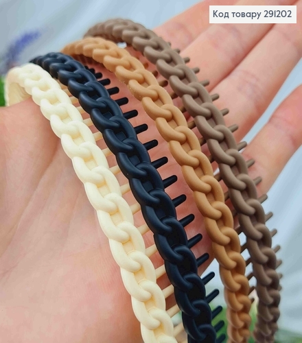 Обруч каучук,Цепочка шир.0,7см, цвета в ассорт. 291202 фото 1