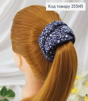 Резинка 13см, Трикотаж, СИНЯ, блиск, об'ємна, Україна 253145 фото