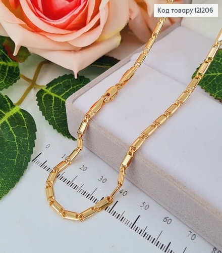 Цепочка, плетение пластинками, шир.4мм, дл. 50см. Xuping 18K 121206 фото 1