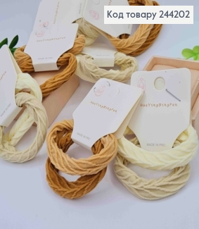 Резинка на планшетке (2шт), 4см, Бежевый цвет в ассортименте 244202 фото