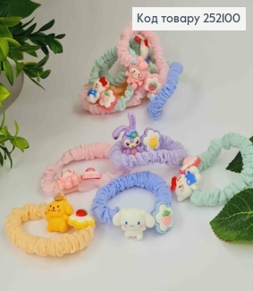 Резинка детская, жатка фатиновая, цвета в ассорт. с тучками и кроликами 252100 фото