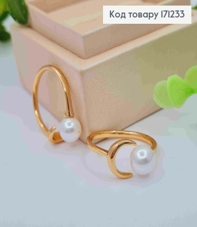 Кольцо украшено жемчужкой, Xuping 18К. 171233 фото