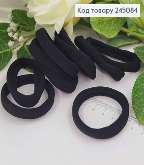 Резинка микрофибра, черная, 6см. 245084 фото