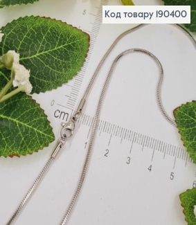 Цепочка родованная, плетение снейк, граненая, 40см, Xuping 190400 фото