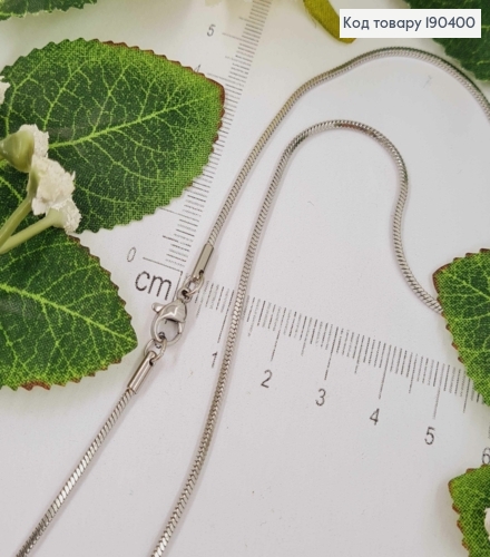 Цепочка родованная, плетение снейк, граненая, 40см, Xuping 190400 фото 1