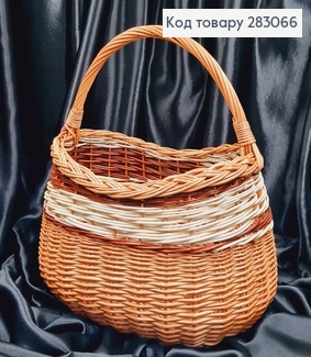 Кошик плетений ГЛИБОКИЙ  (глибина 24см, довжина 36см,ширина 26см) ПОЛЬЩА 283066 фото