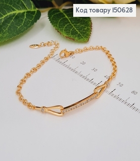 Браслет Изысканный с камнями 3мм, длина 17+5см, Xuping 18K 150628 фото