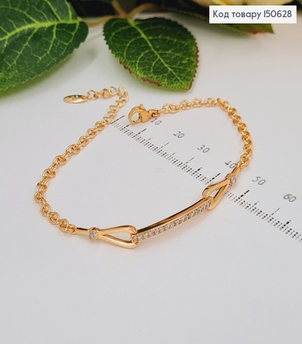 Браслет Изысканный с камнями 3мм, длина 17+5см, Xuping 18K 150628 фото 1