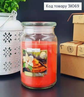 Аромасвеча  в банке Ваниль - Янтар (Vanilla- Amber) 500г/100годин горения spn99-355 311069 фото