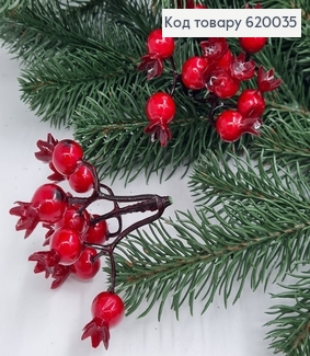 Веточка рябины пластик 7 см 620035 фото