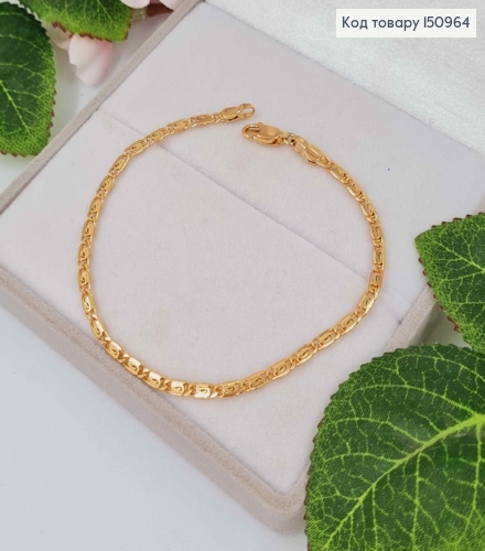 Браслет улиточное плетение 19см, Xuping 18K 150964 фото 1