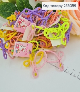 Резинка детская 3см с бантиком 80шт/п. 253059 фото