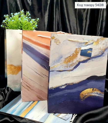 Пакет паперовий з Хаотичним малюнком, 31*26*12см, в асортименті 541218 фото 1