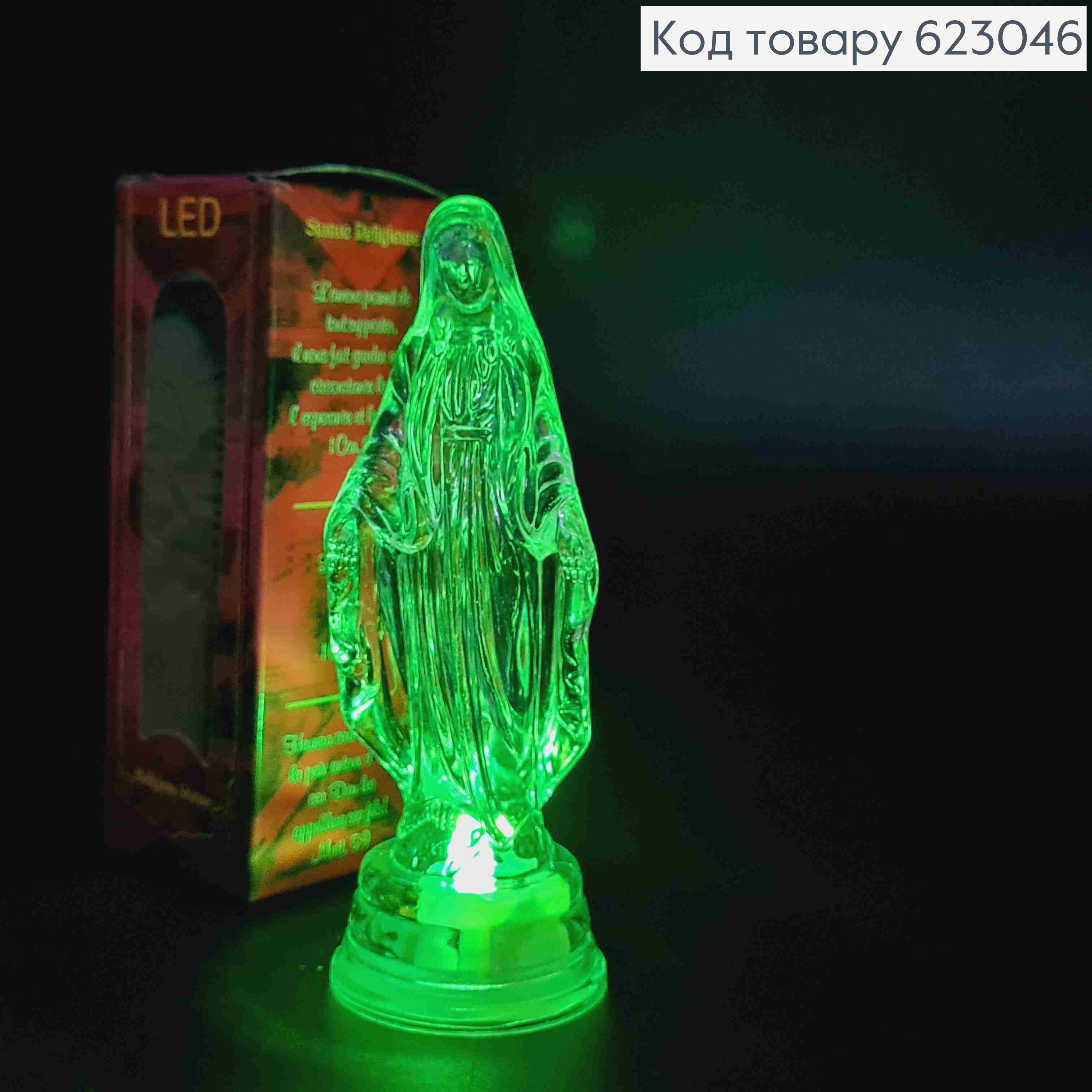 Декоративний LED ліхтарик 10см "Богородиця", Різнокольорове світіння 623046 фото 2