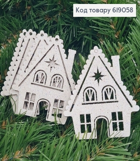 Набір іграшок дерев'яних Будиночок  блиск 8,5 *7,5 см  5 шт/уп 619058 фото