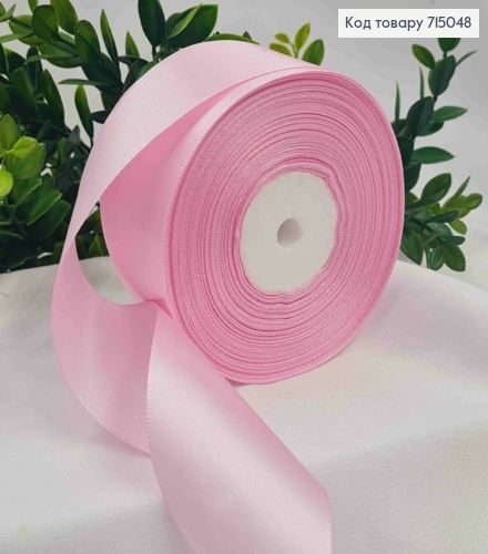 Стрічка атласна ЯСКРАВО-БУЗКОВА (колір 149), ширина 5см, довжина 36 ярдів (33м) 715048 фото 1