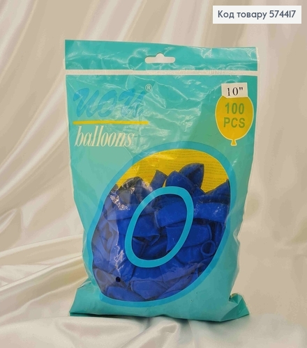 Воздушные шары латексные, СИНИ, 10'' UOU, 100шт/уп 574417 фото 1