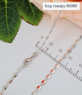 Цепочка с родием с пластинок 40 см 190185 фото