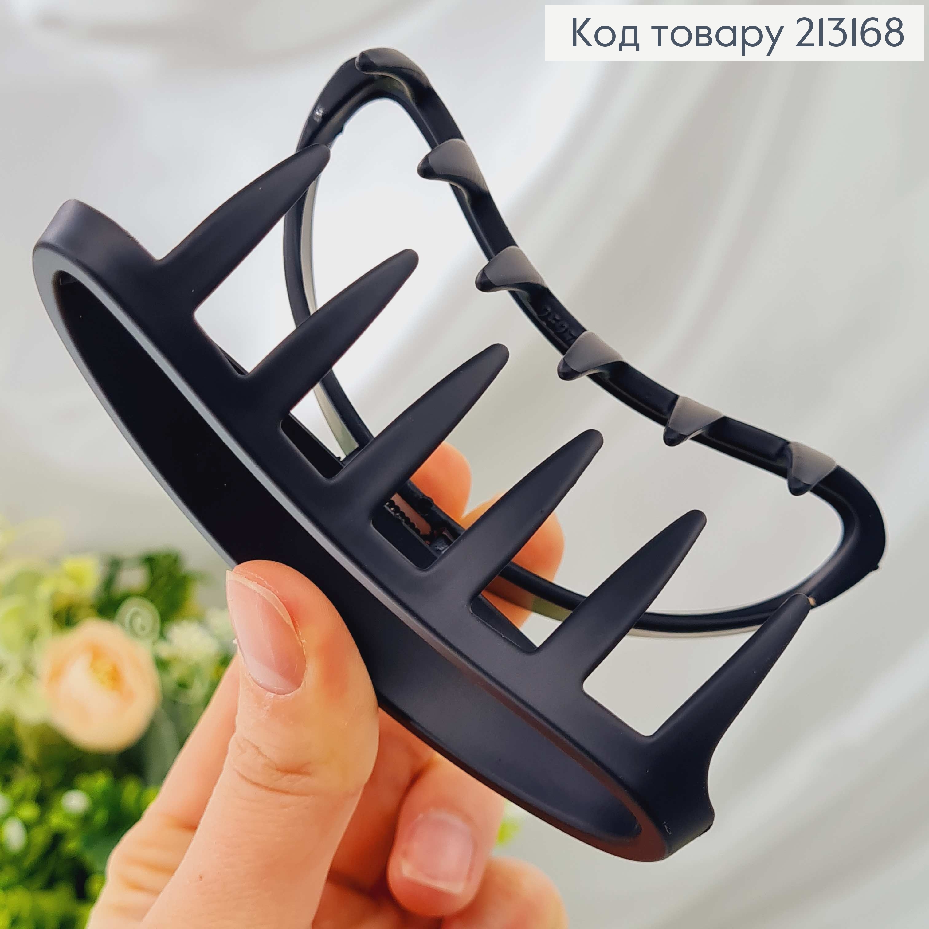 Краб каучук, чёрный матовый, полумесяц, 9,5см. 213168 фото 2