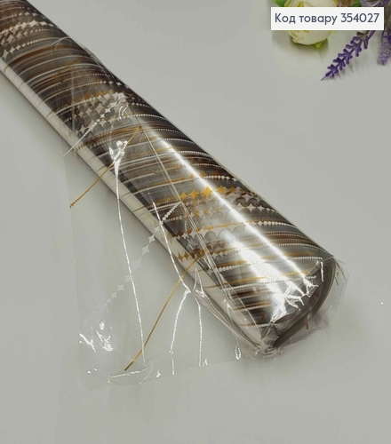 Пленка прозрачная, с принтом звездочками, рулон ширина 60см, вага 600грамм. 354027 фото 1